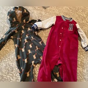 Lot of 18 month fleece jumpsuits